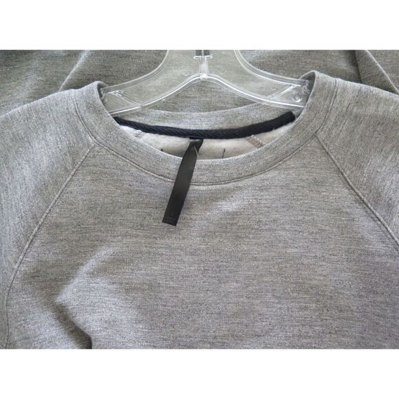 Fabletics Men's Sz S Gray Heather Post Workout Crew Neck Sweatshirt $70 - Picture 3 of 7